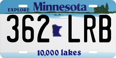 MN license plate 362LRB