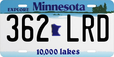 MN license plate 362LRD