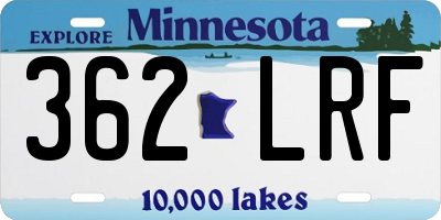 MN license plate 362LRF