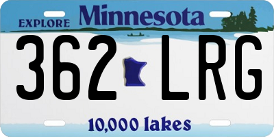 MN license plate 362LRG