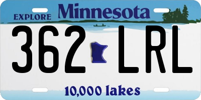 MN license plate 362LRL