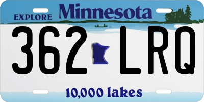 MN license plate 362LRQ