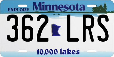 MN license plate 362LRS