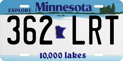 MN license plate 362LRT