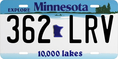 MN license plate 362LRV