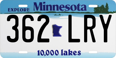 MN license plate 362LRY