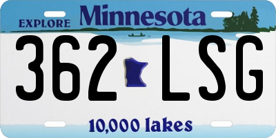 MN license plate 362LSG