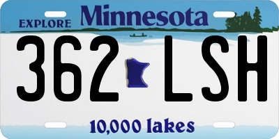 MN license plate 362LSH