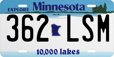 MN license plate 362LSM