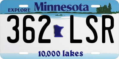 MN license plate 362LSR