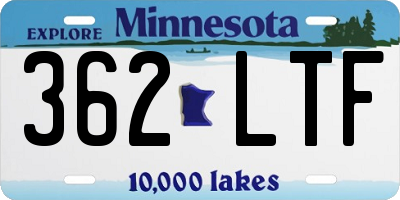 MN license plate 362LTF