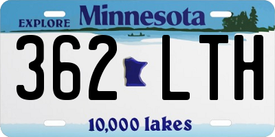 MN license plate 362LTH