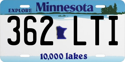 MN license plate 362LTI