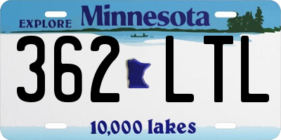 MN license plate 362LTL