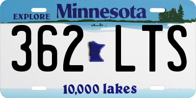 MN license plate 362LTS