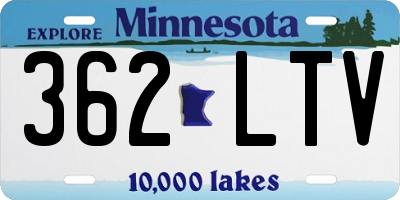 MN license plate 362LTV