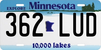 MN license plate 362LUD