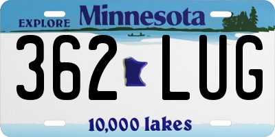 MN license plate 362LUG
