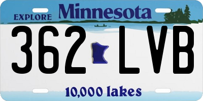 MN license plate 362LVB