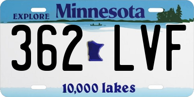 MN license plate 362LVF