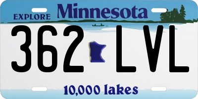MN license plate 362LVL