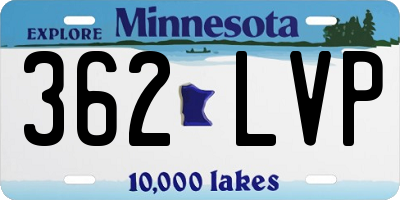 MN license plate 362LVP