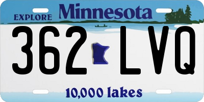 MN license plate 362LVQ