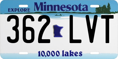 MN license plate 362LVT