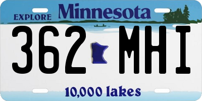 MN license plate 362MHI