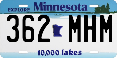 MN license plate 362MHM
