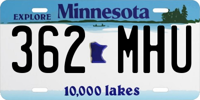 MN license plate 362MHU