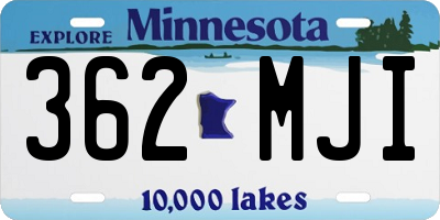 MN license plate 362MJI