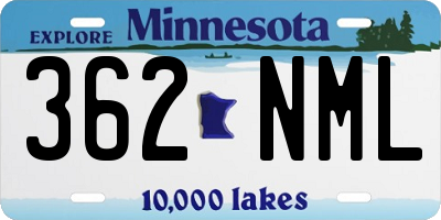 MN license plate 362NML