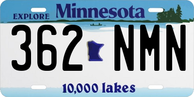 MN license plate 362NMN