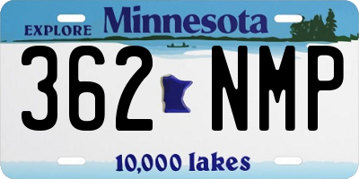 MN license plate 362NMP