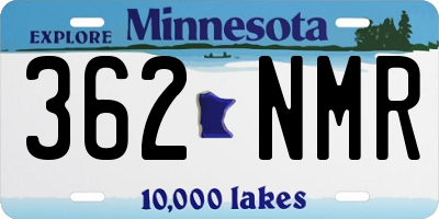 MN license plate 362NMR