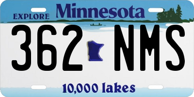 MN license plate 362NMS