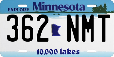MN license plate 362NMT