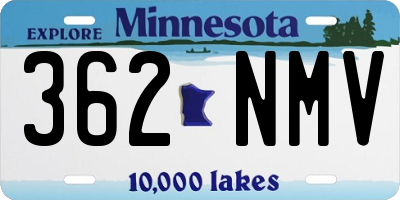 MN license plate 362NMV