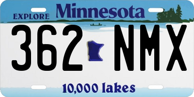 MN license plate 362NMX