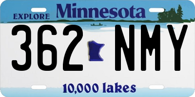 MN license plate 362NMY