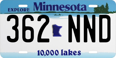 MN license plate 362NND