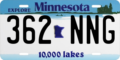 MN license plate 362NNG