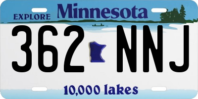 MN license plate 362NNJ