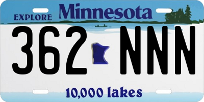 MN license plate 362NNN