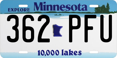 MN license plate 362PFU