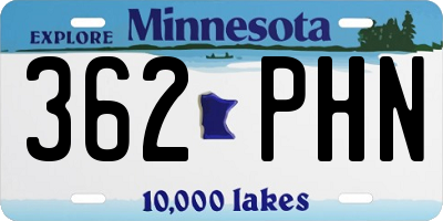MN license plate 362PHN