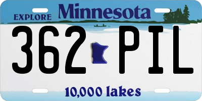 MN license plate 362PIL