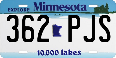 MN license plate 362PJS