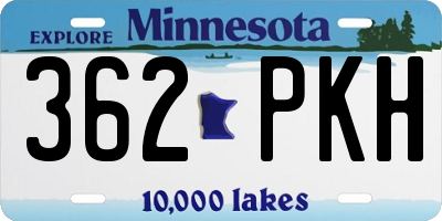 MN license plate 362PKH